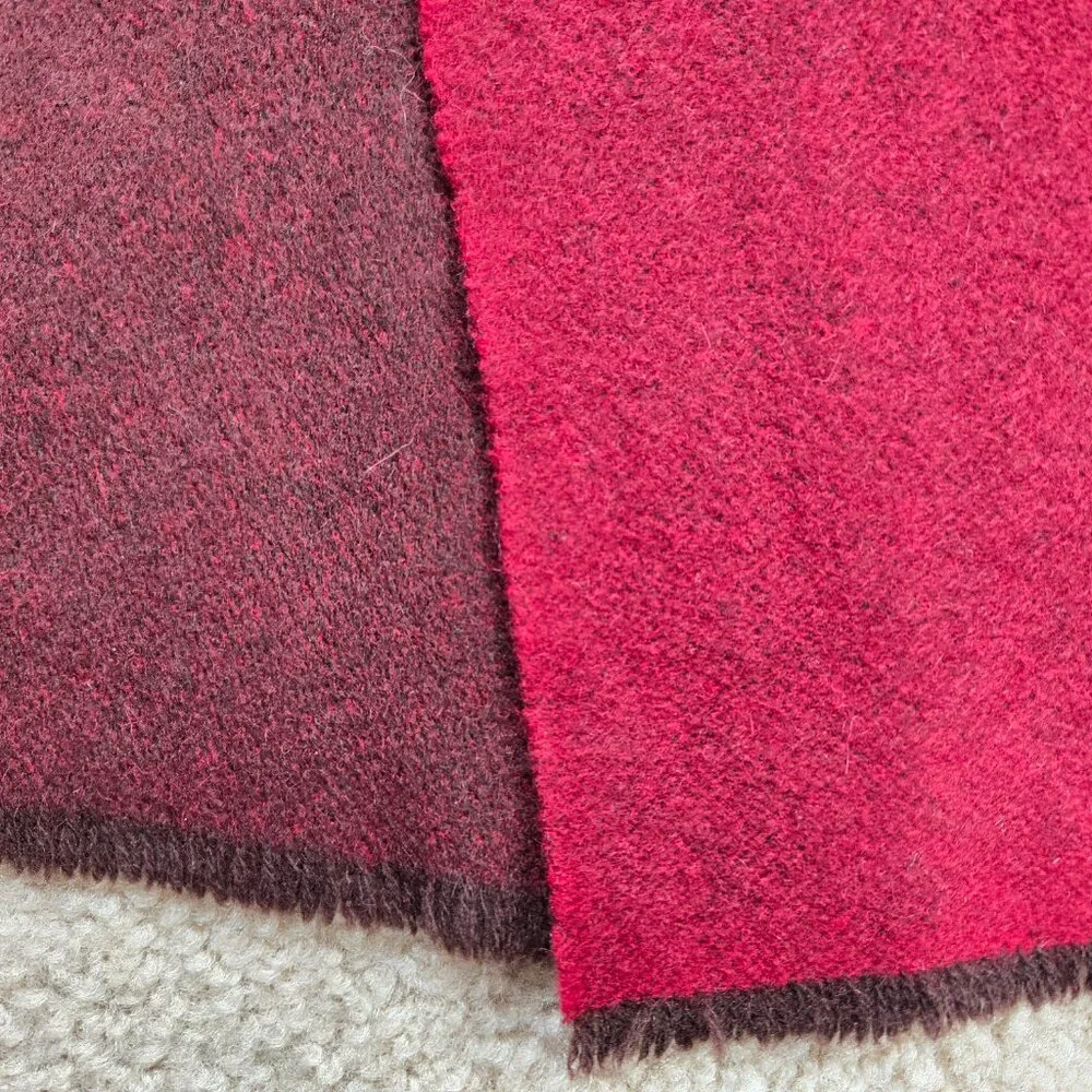 Banana Republic Double Face Cashmere Scarf Brick Burgundy Red